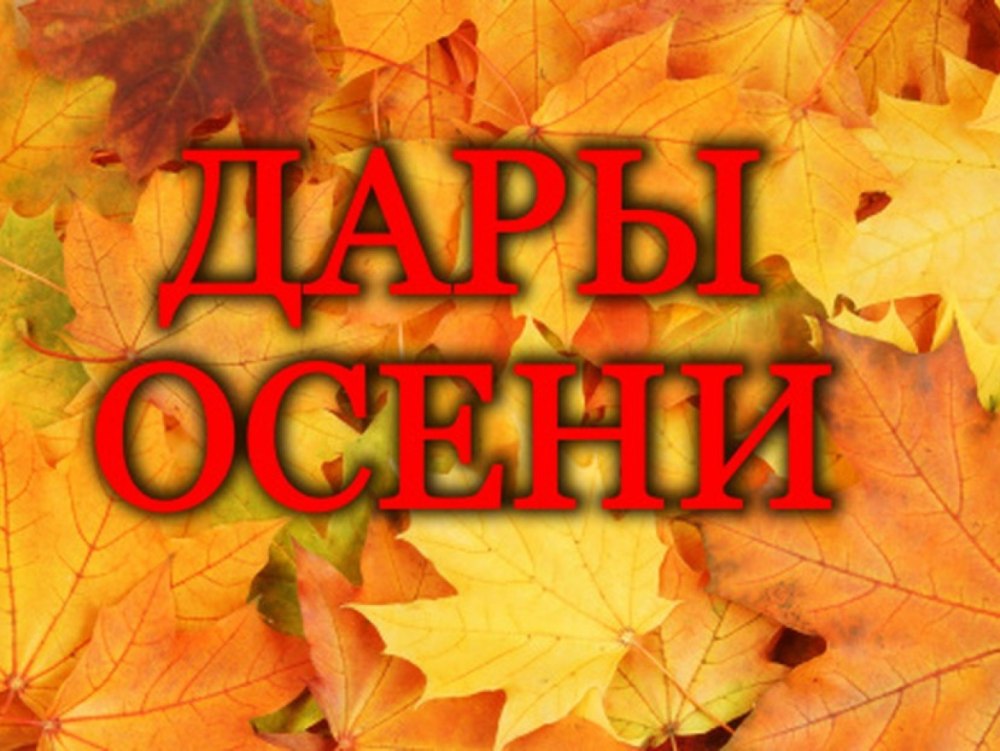 Дары осени надпись