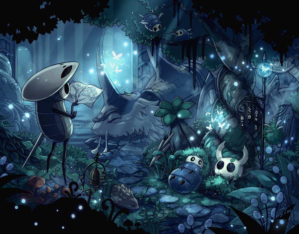 Hollow Knight зеленая тропа арт