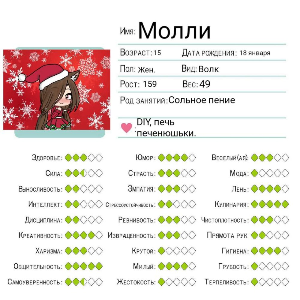 Анкета моей ОС