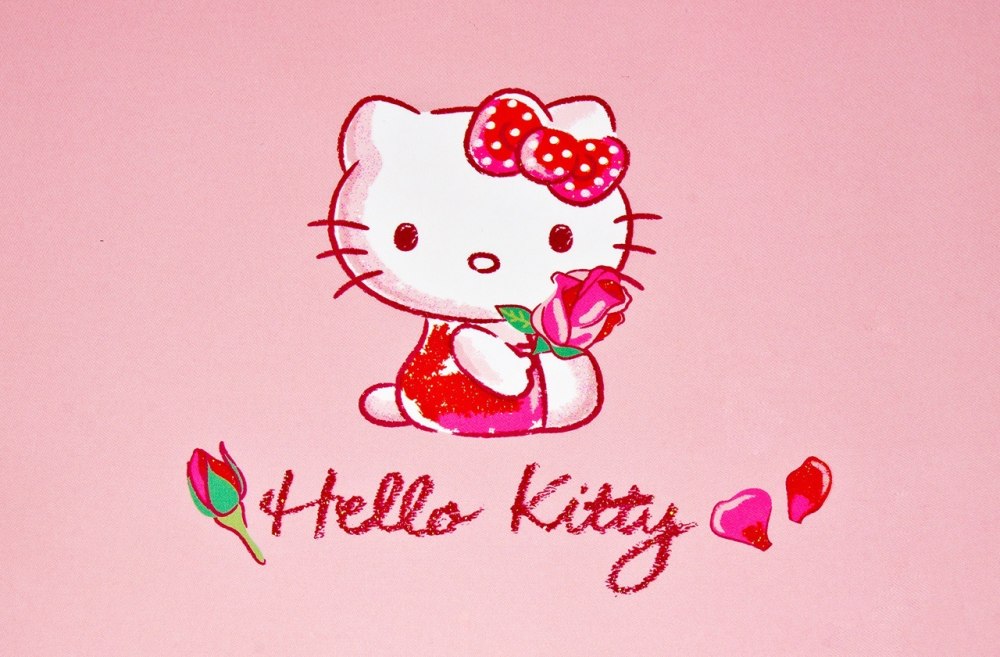 Hello Kitty с табличкой