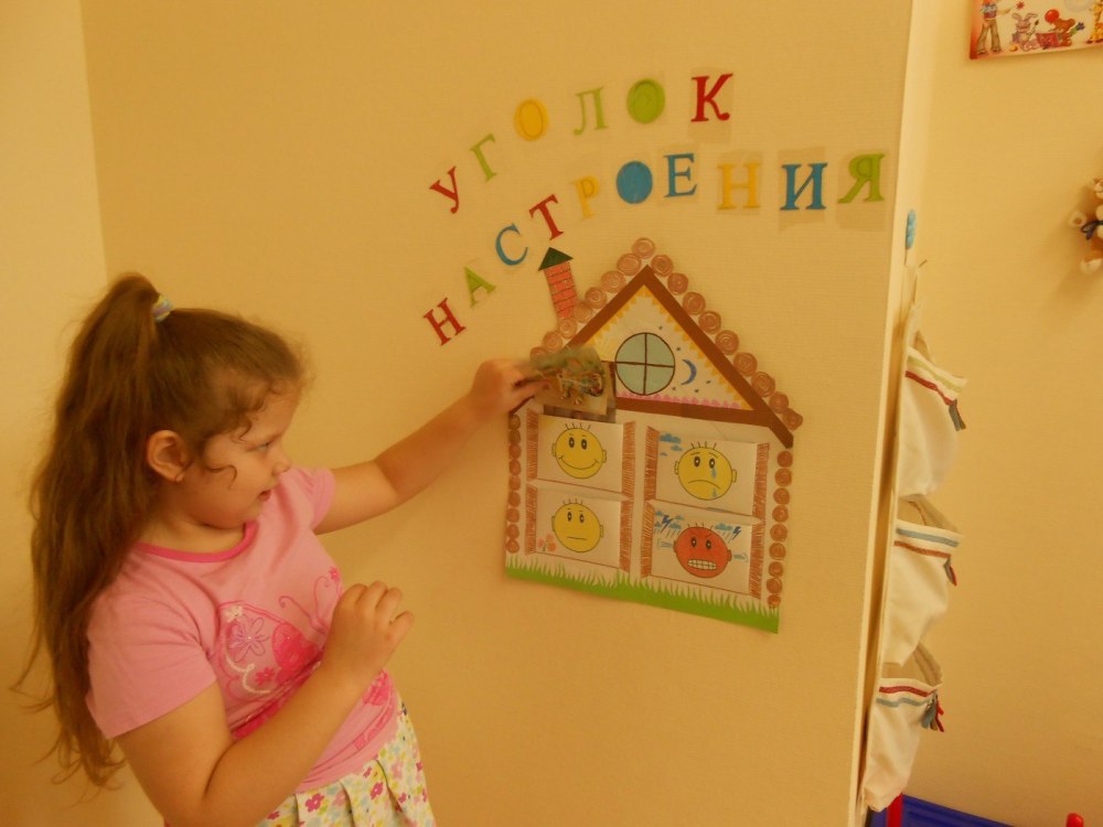 Уголок настроения надпись