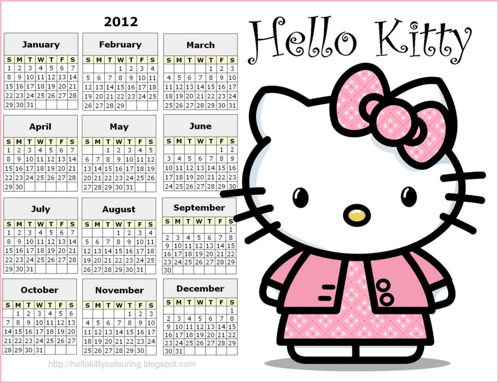 Расписание уроков hello Kitty