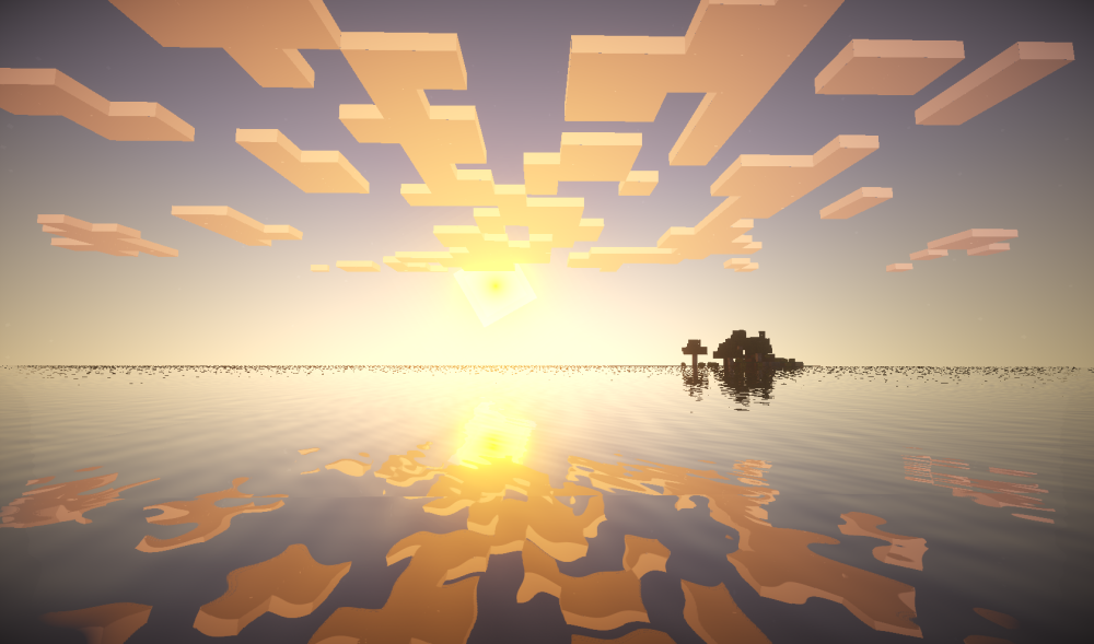 Майнкрафт фон Shaders
