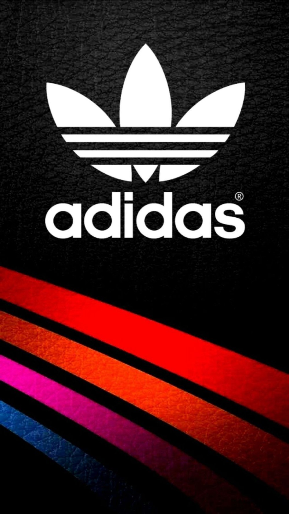 Логотип adidas на чёрном фоне