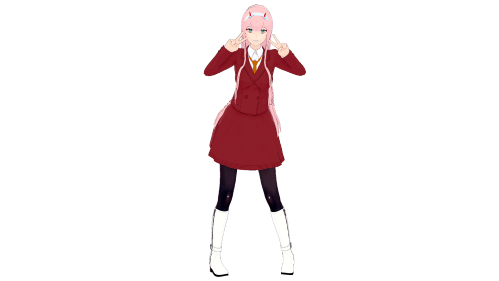 Zero two без фона в полный рост