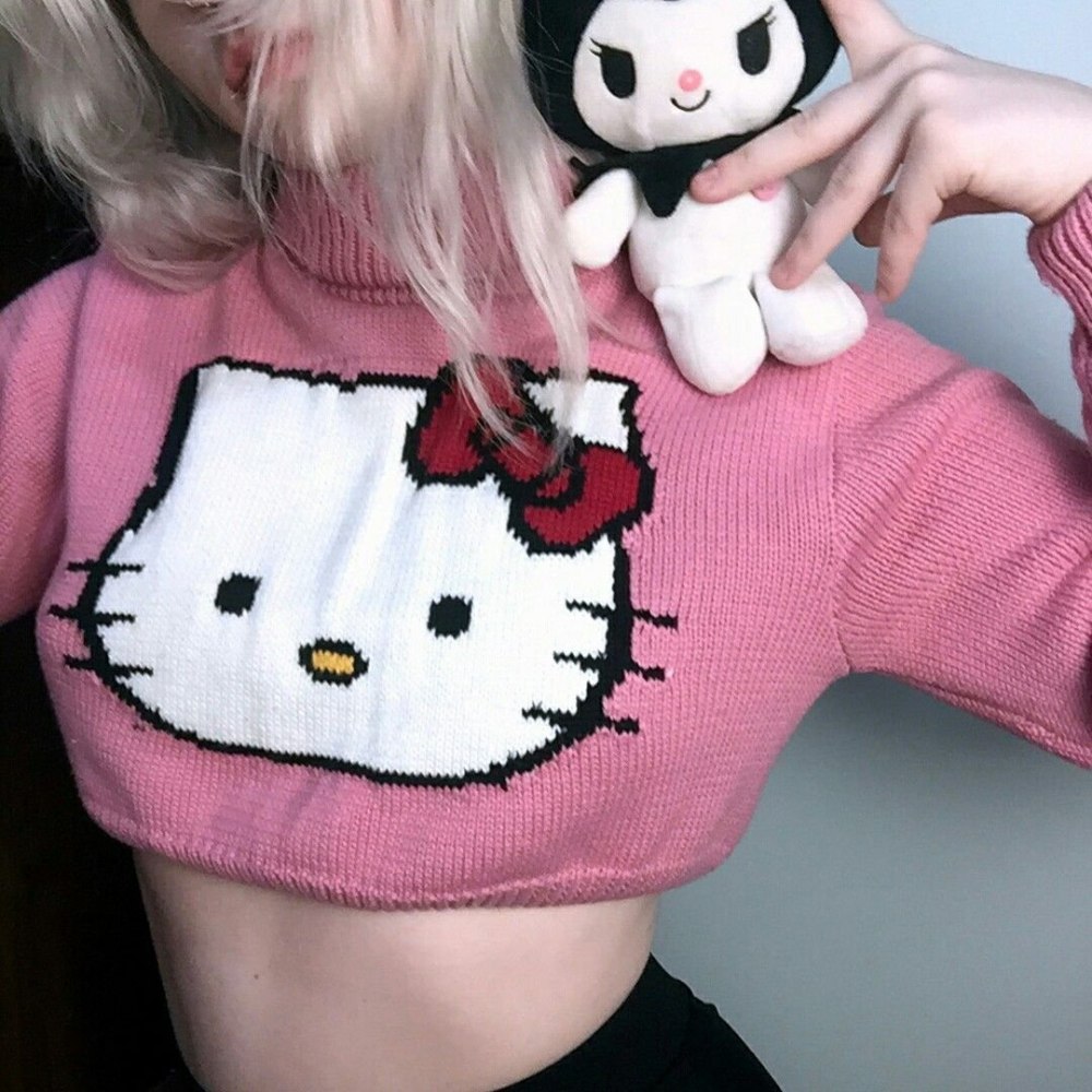 Pastel goth hello Kitty