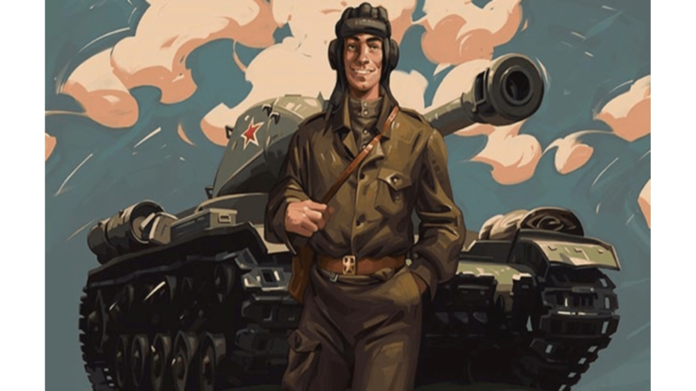 Танкист рисунок