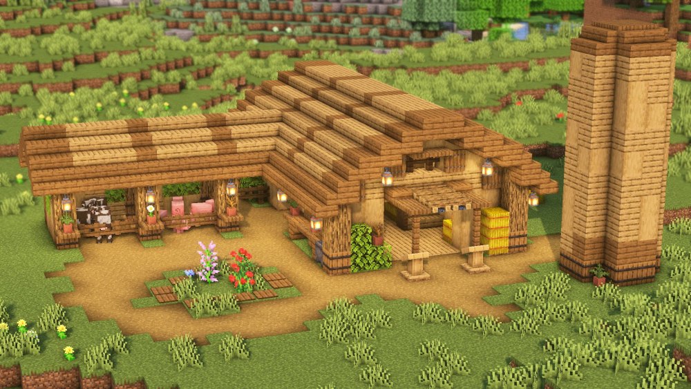 Загон для животных в Minecraft