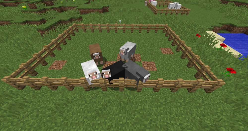 Ферма овец в Minecraft