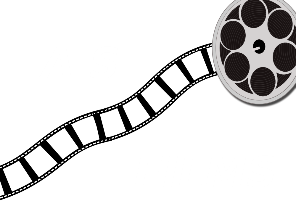 Кинолента на белом фоне
