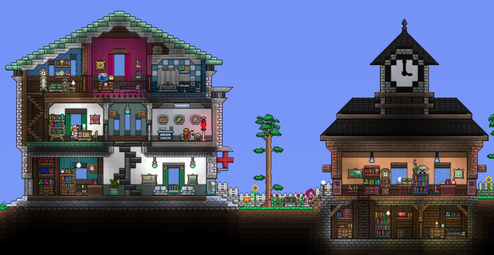 Terraria дом рыбака