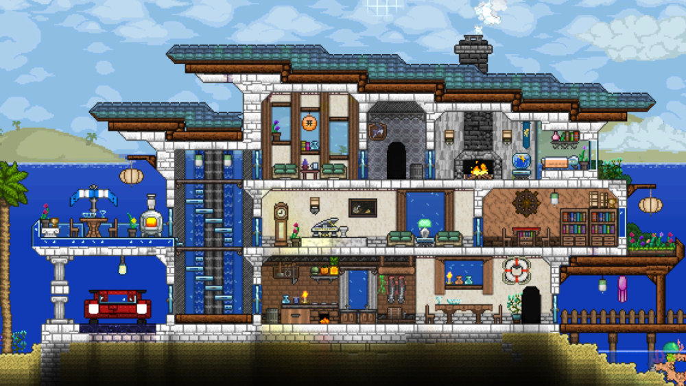 Terraria бассейн