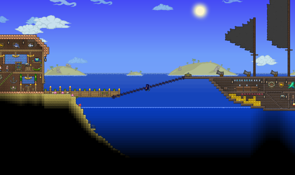 Terraria дом в горе