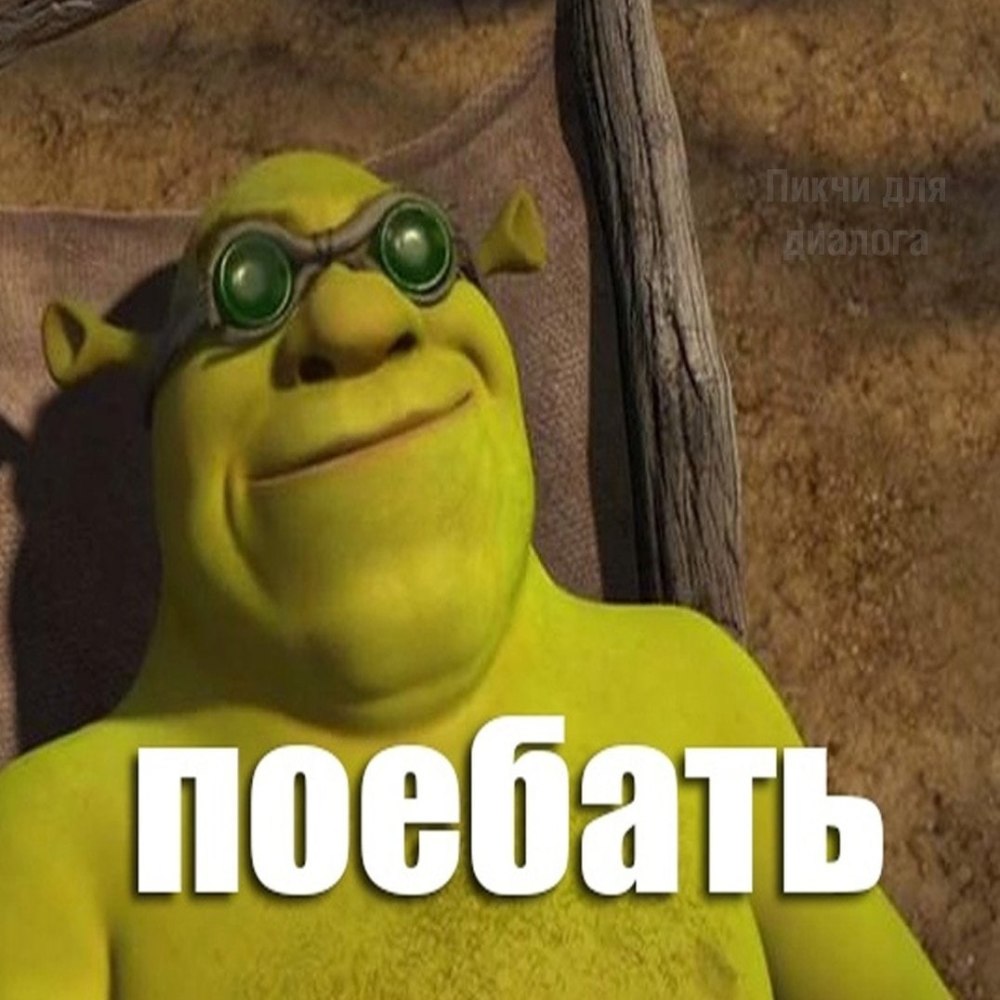 Удивлённое лицо Шрека