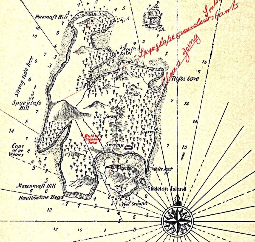 Остров сокровищ карта стивенсона