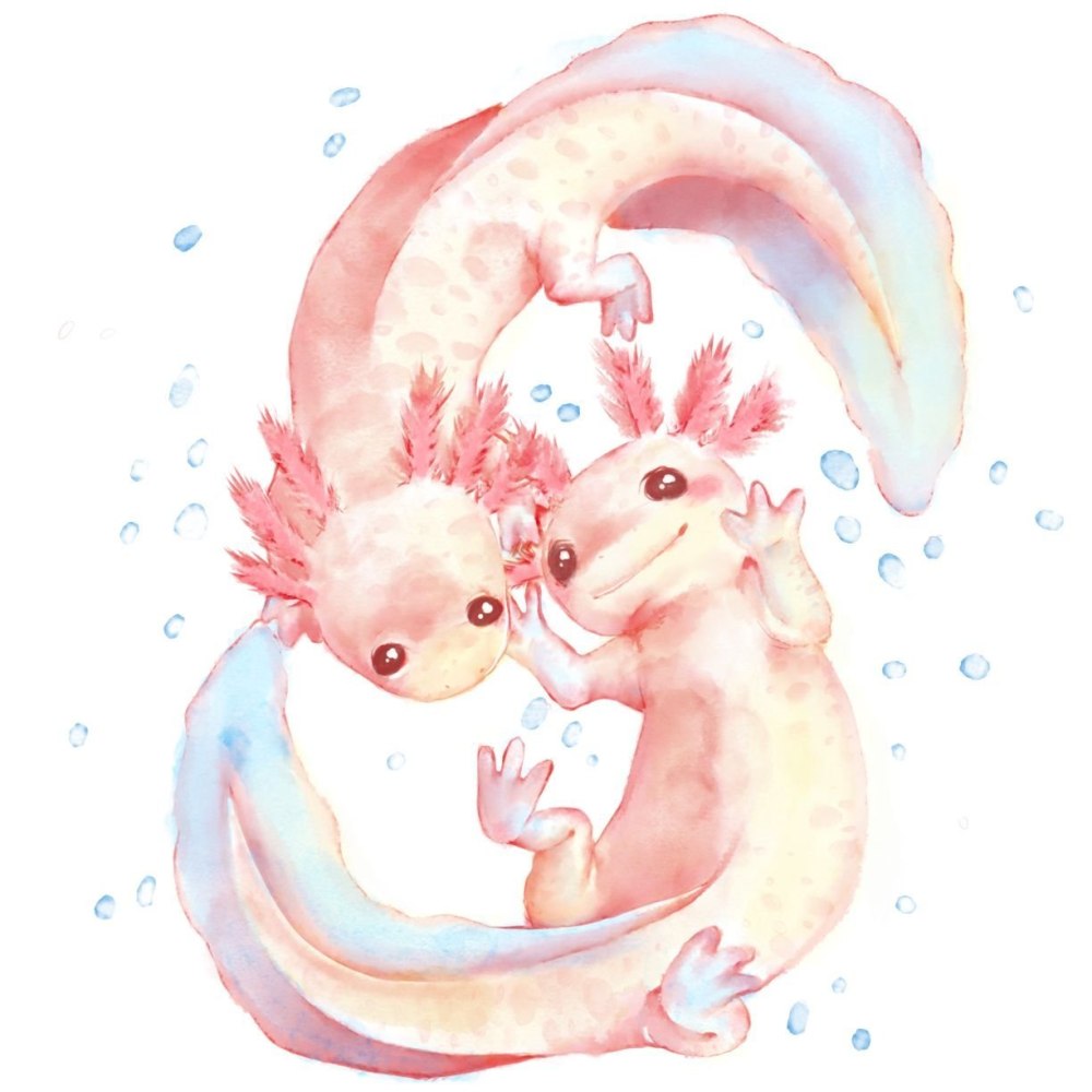 Kawaii аксолотль