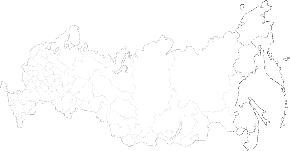Карта РФ на белом фоне