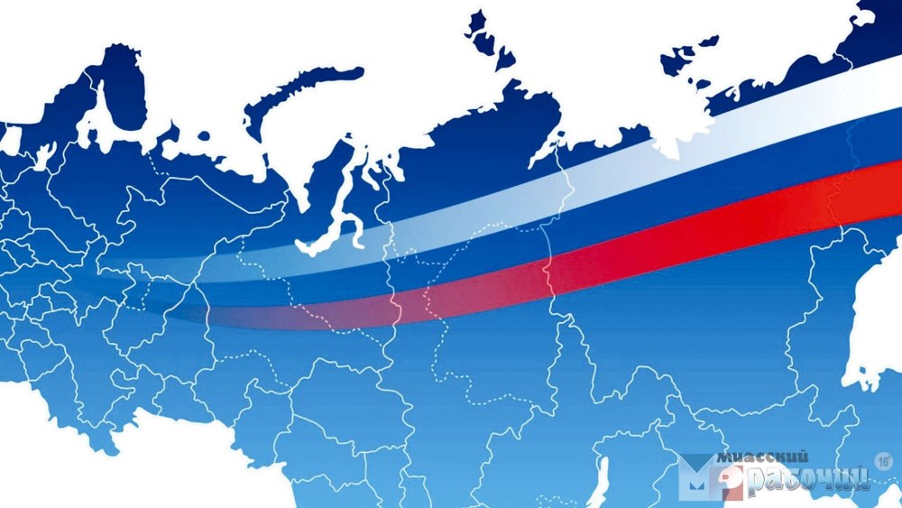 Карта России в рамке