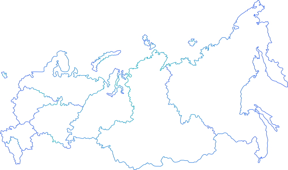 Карта России контур