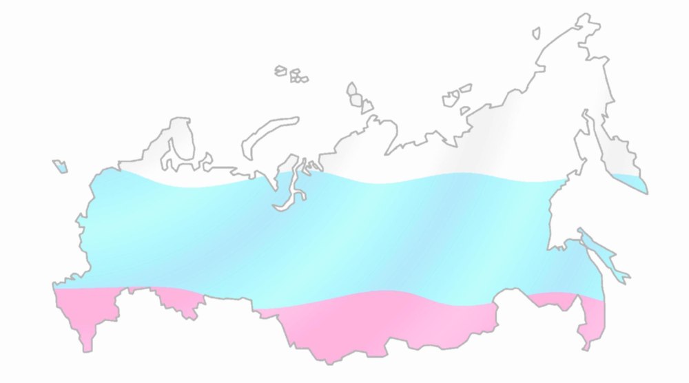 Россия карта флаг с Крымом