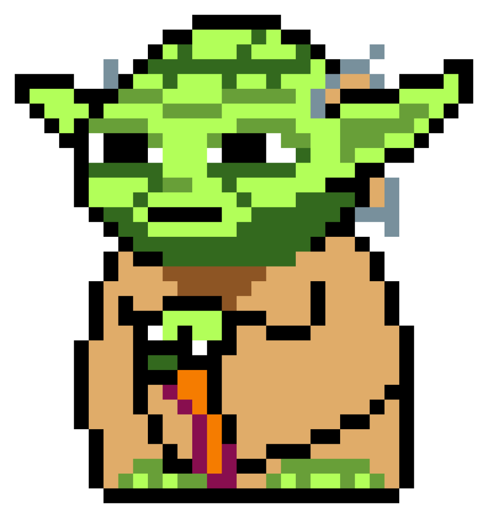 Мастер йода Pixel Art