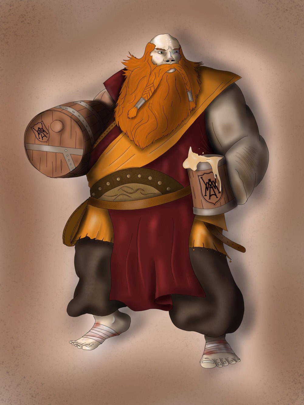 Дварф монах Pathfinder
