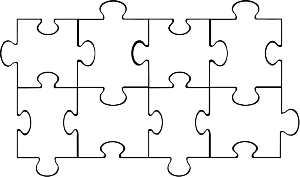 Пазл 3х3 контур реза