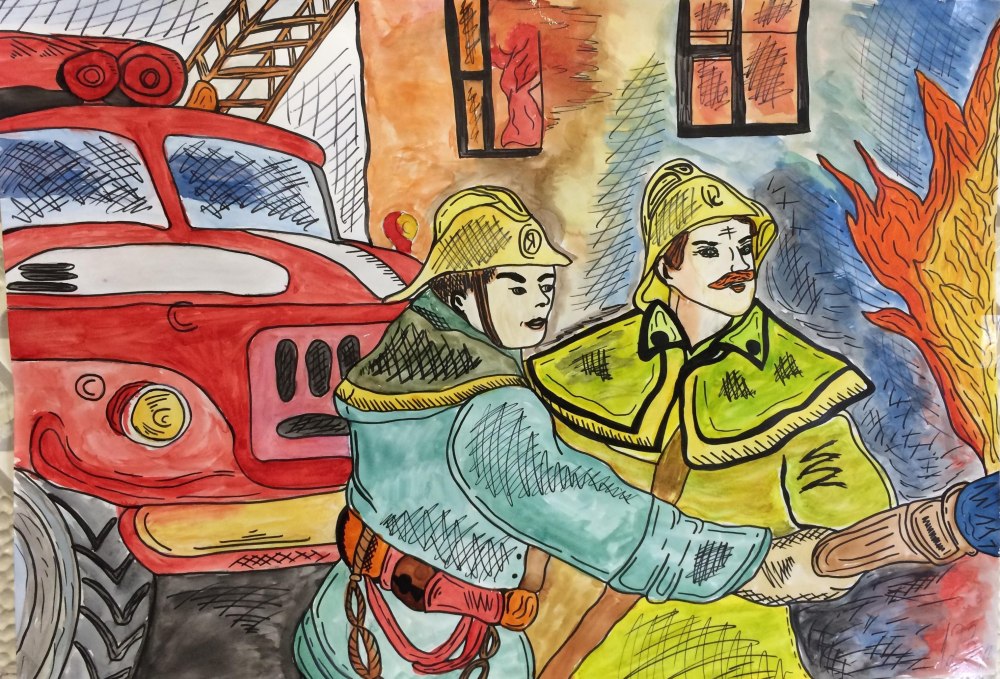 Рисунок на тему пожарная безопасность