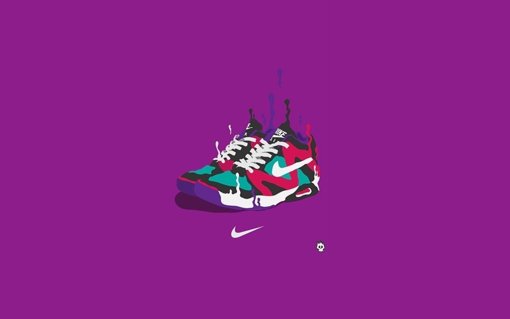 Nike на черном фоне