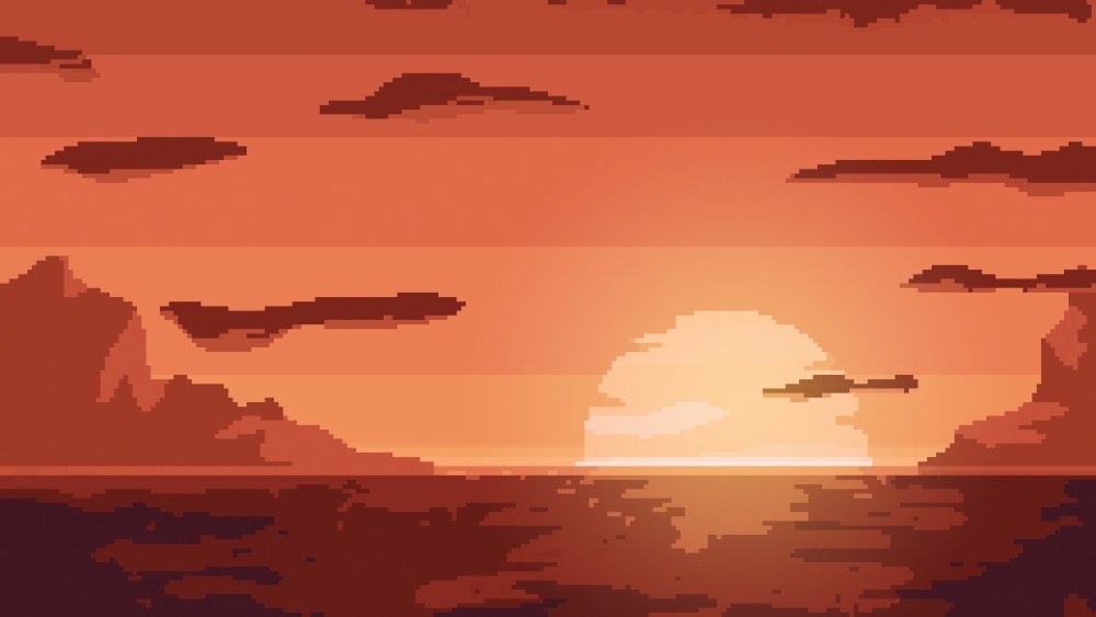 Пиксельное море
