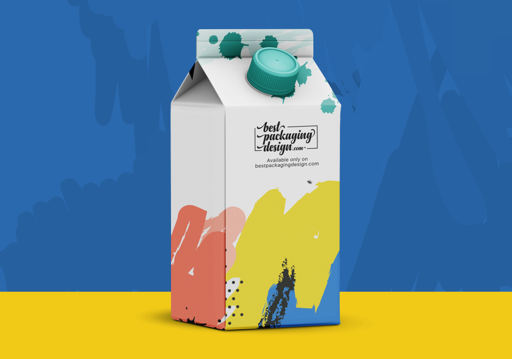 Шаблон коробочки молоко