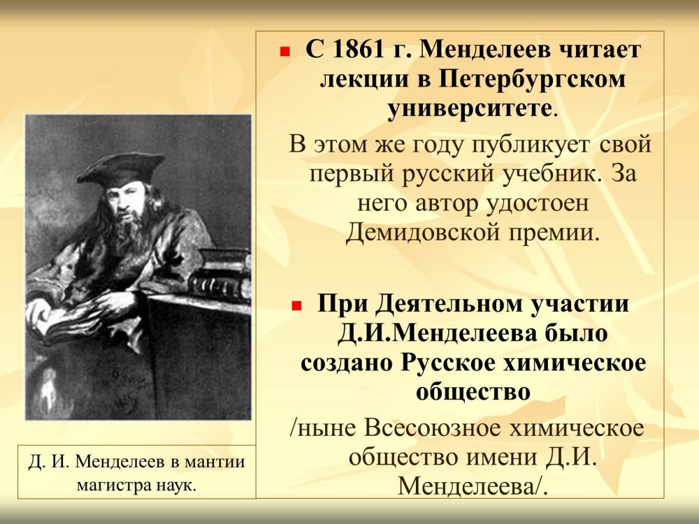 Менделеев портрет вектор