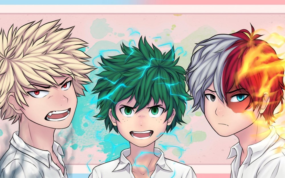 Hero Academia Бакугоу и Мидория