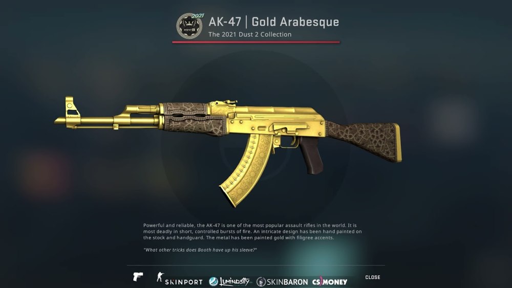 Золотой АК 47 КС го