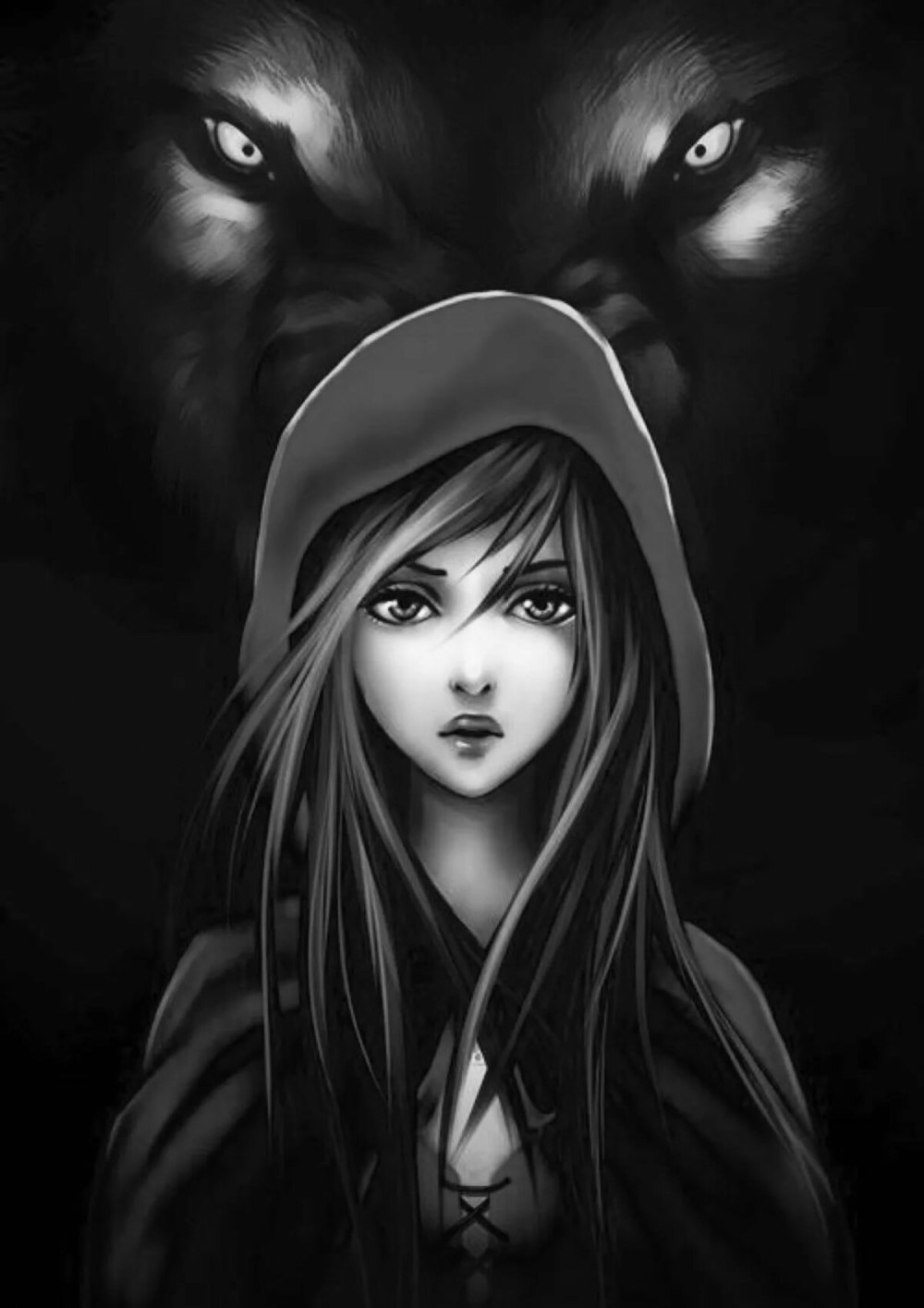 Красивая девушка акварель
