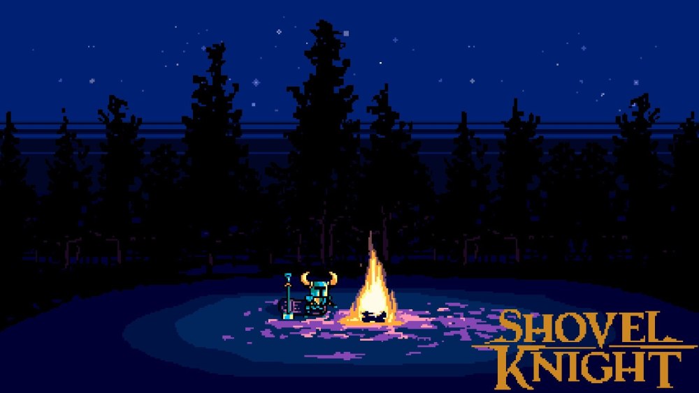 Shovel Knight у костра