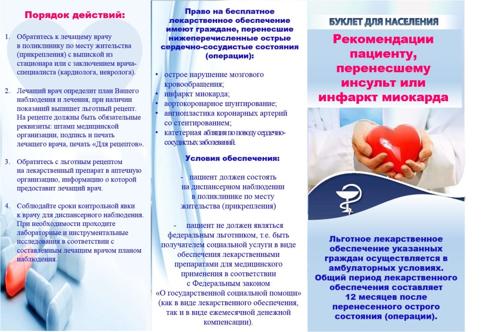 Профилактика инфаркта миокарда памятка