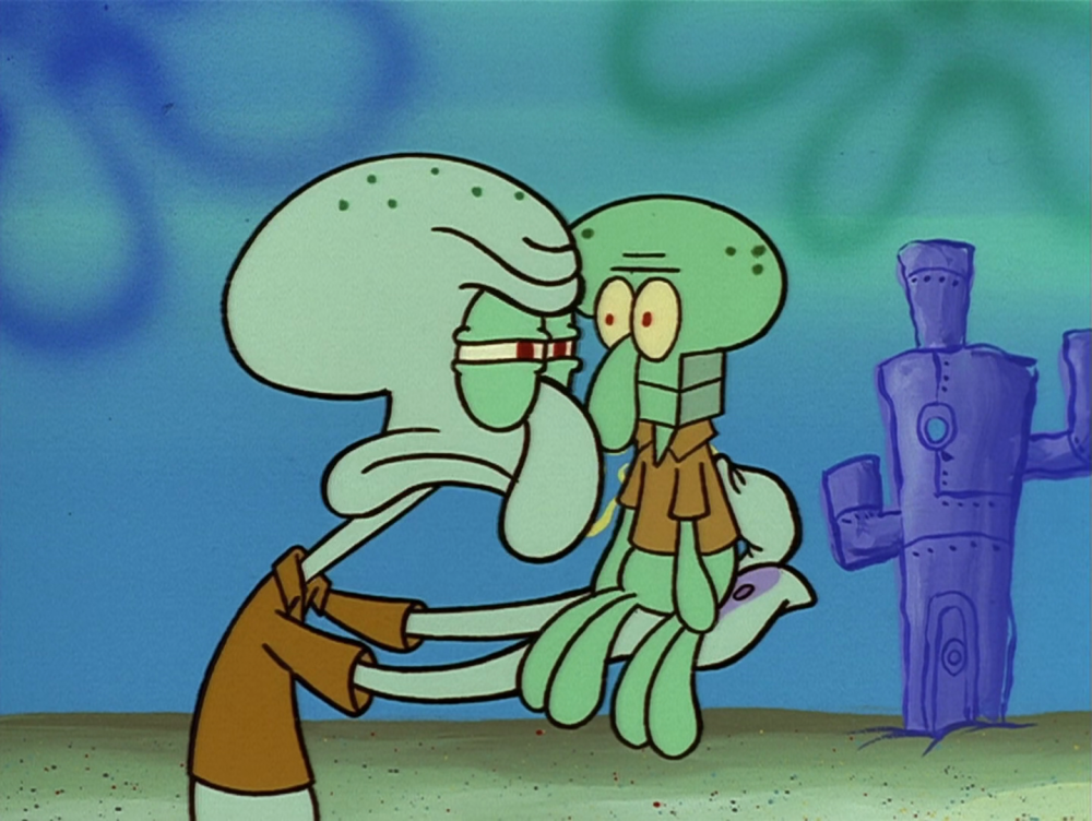 Shocked Squidward meme
