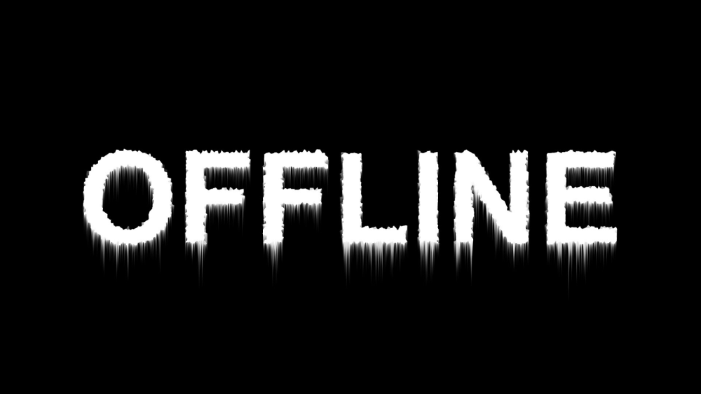 Надпись offline