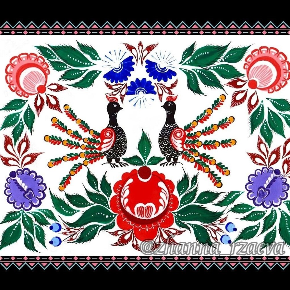 Угловой узор в народном стиле