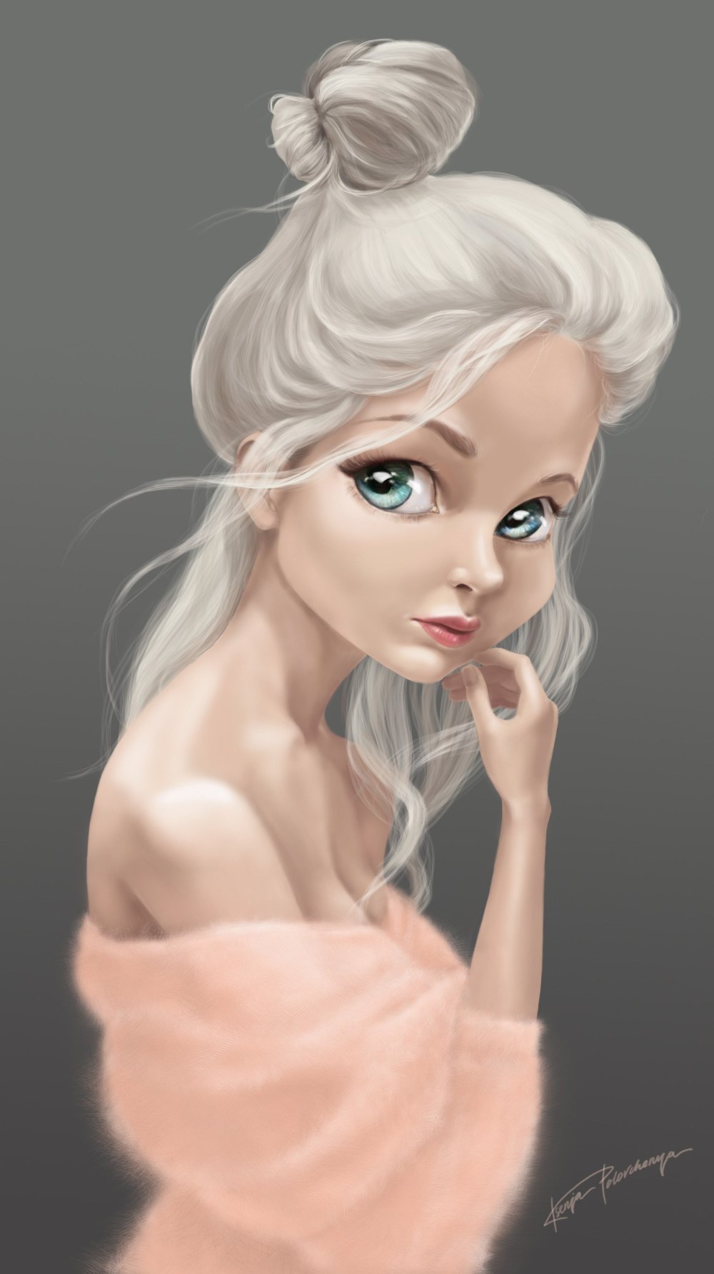 Блондинка рисунок