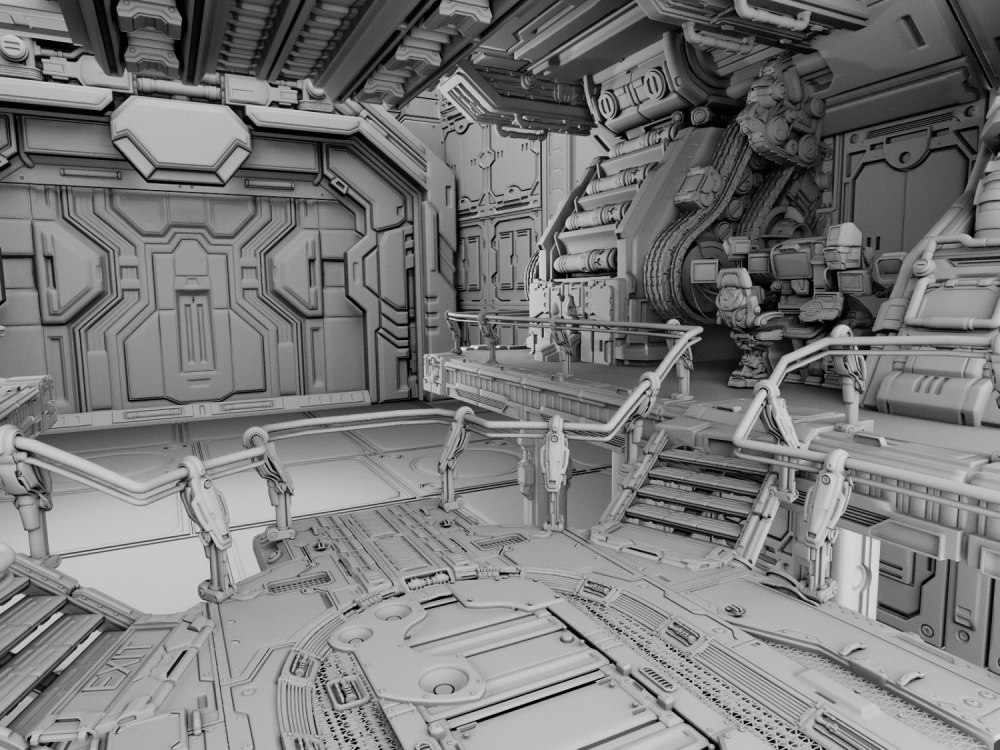 3д модель Sci Fi Interior