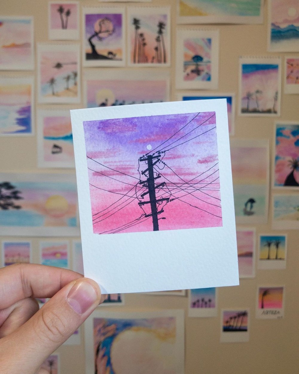 Полароиды рисунки маркерами