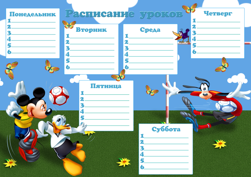 Расписание занятий вывеска