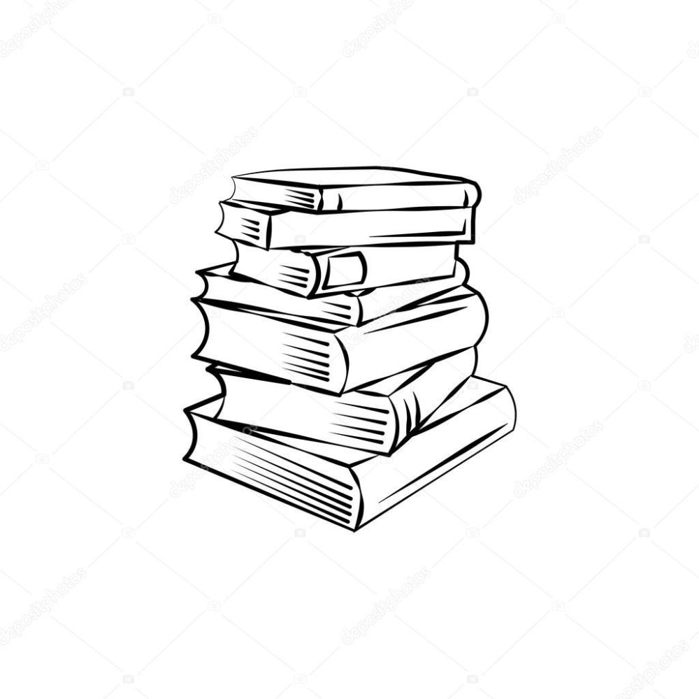 Пряник стопка книг с яблоком