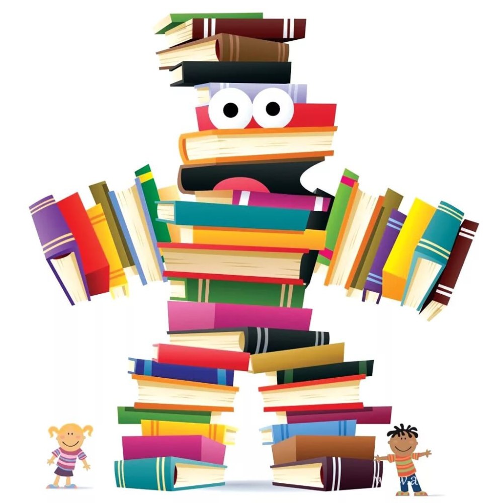 Раскраска много книг