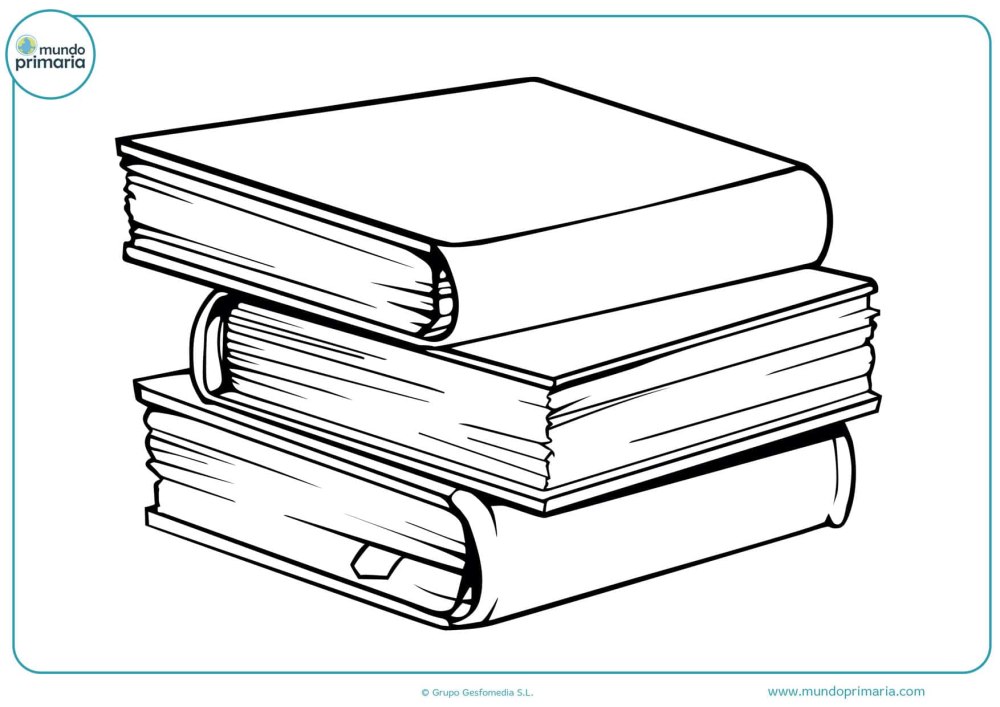 Стопка книг набросок