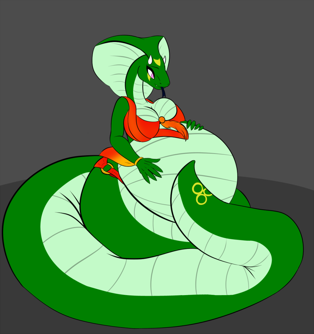 Fat furry big belly змей