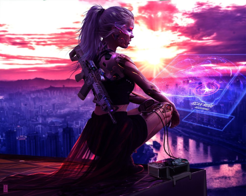 Пиксельный киберпанк город / Pixel Cyberpunk City