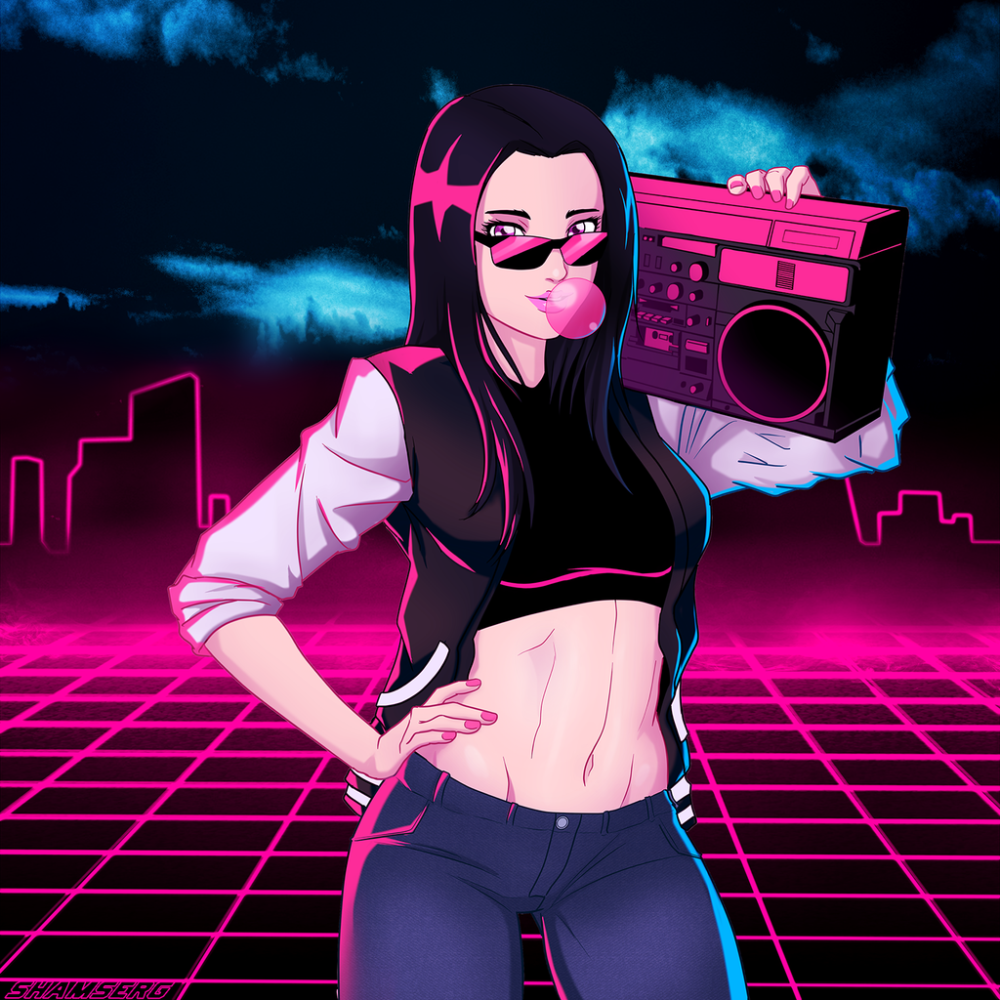 Шлем неон Cyberpunk